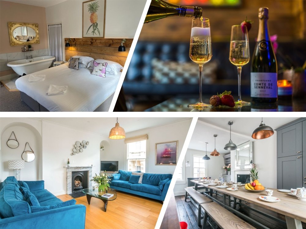 Get ready to enter the Lily Christmas Raffle! - Montage of images of self-catering accommodation in Bath for the Lily Christmas raffle prize