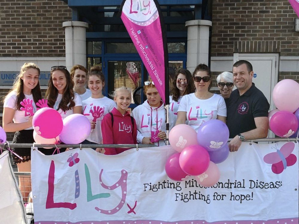 A Lily Foundation cheer squad at the London Marathon