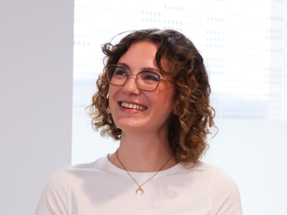 The Lily Foundation Research Manager, Maria, speaking at a conference